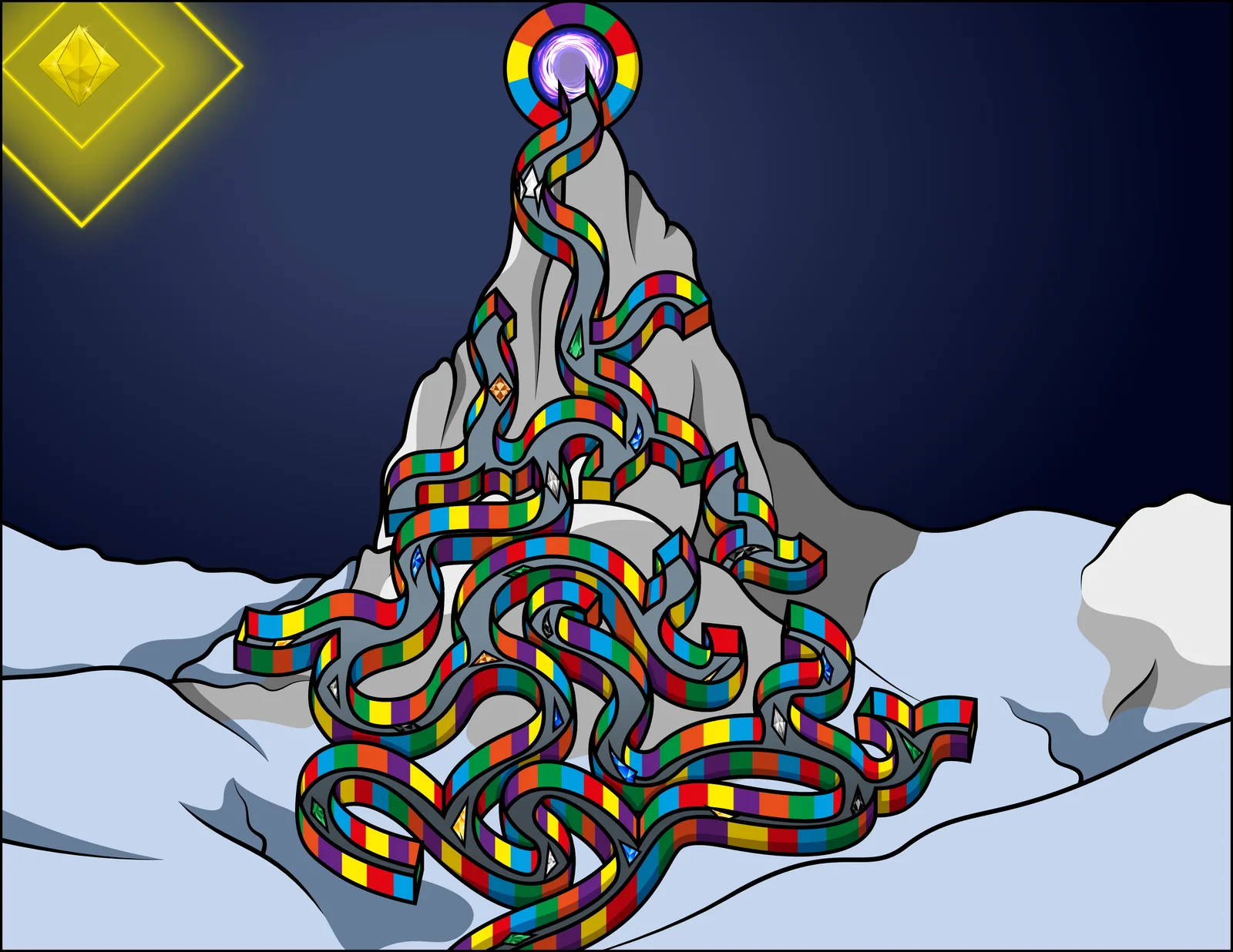 Ilustración: El laberinto de los Yansú en la Montaña Cristal
